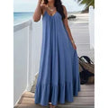 Robe À Bretelles Élégante Pour Femmes, Couleur Unie, Sans Manches, En Tissu Milk Silk