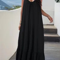 Robe À Bretelles Élégante Pour Femmes, Couleur Unie, Sans Manches, En Tissu Milk Silk