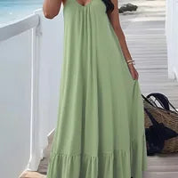 Robe À Bretelles Élégante Pour Femmes, Couleur Unie, Sans Manches, En Tissu Milk Silk