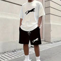 Ensemble Coordonné De Shorts Pour Homme En Polyester Blanc