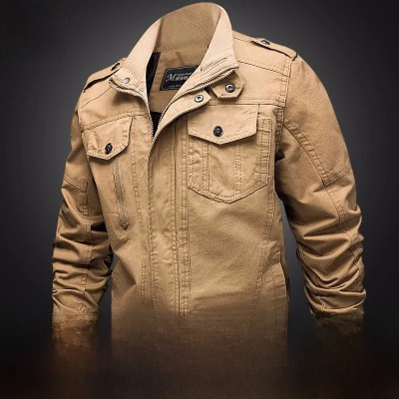 Veste Homme Décontractée À Fermeture Éclair, Motif Uni, En Coton À Plus De 90%, Style Casual Confortable