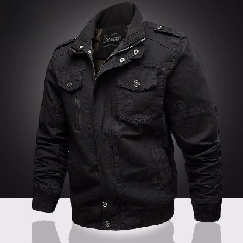 Veste Homme Décontractée À Fermeture Éclair, Motif Uni, En Coton À Plus De 90%, Style Casual Confortable
