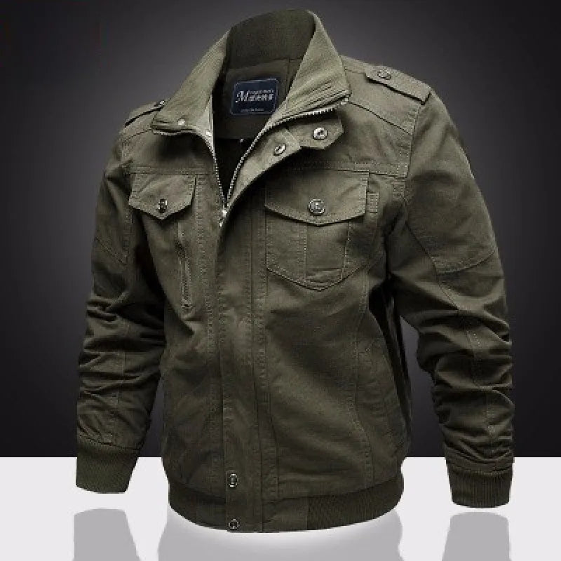 Veste Homme Décontractée À Fermeture Éclair, Motif Uni, En Coton À Plus De 90%, Style Casual Confortable
