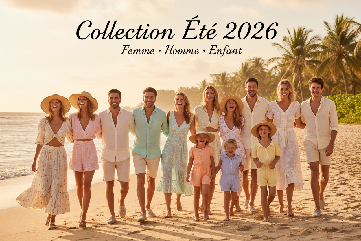 Bannière Collection Été 2026 - Texte Noir