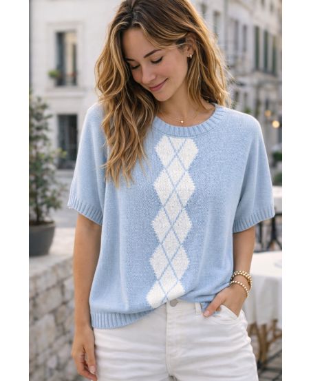 Diamond knit sweater – Soft knit & Italian style