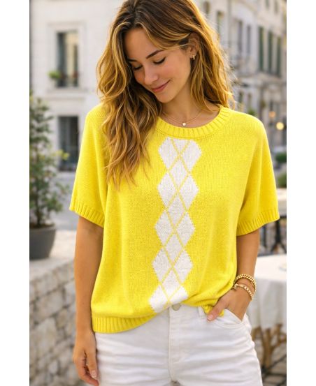 Diamond knit sweater – Soft knit & Italian style