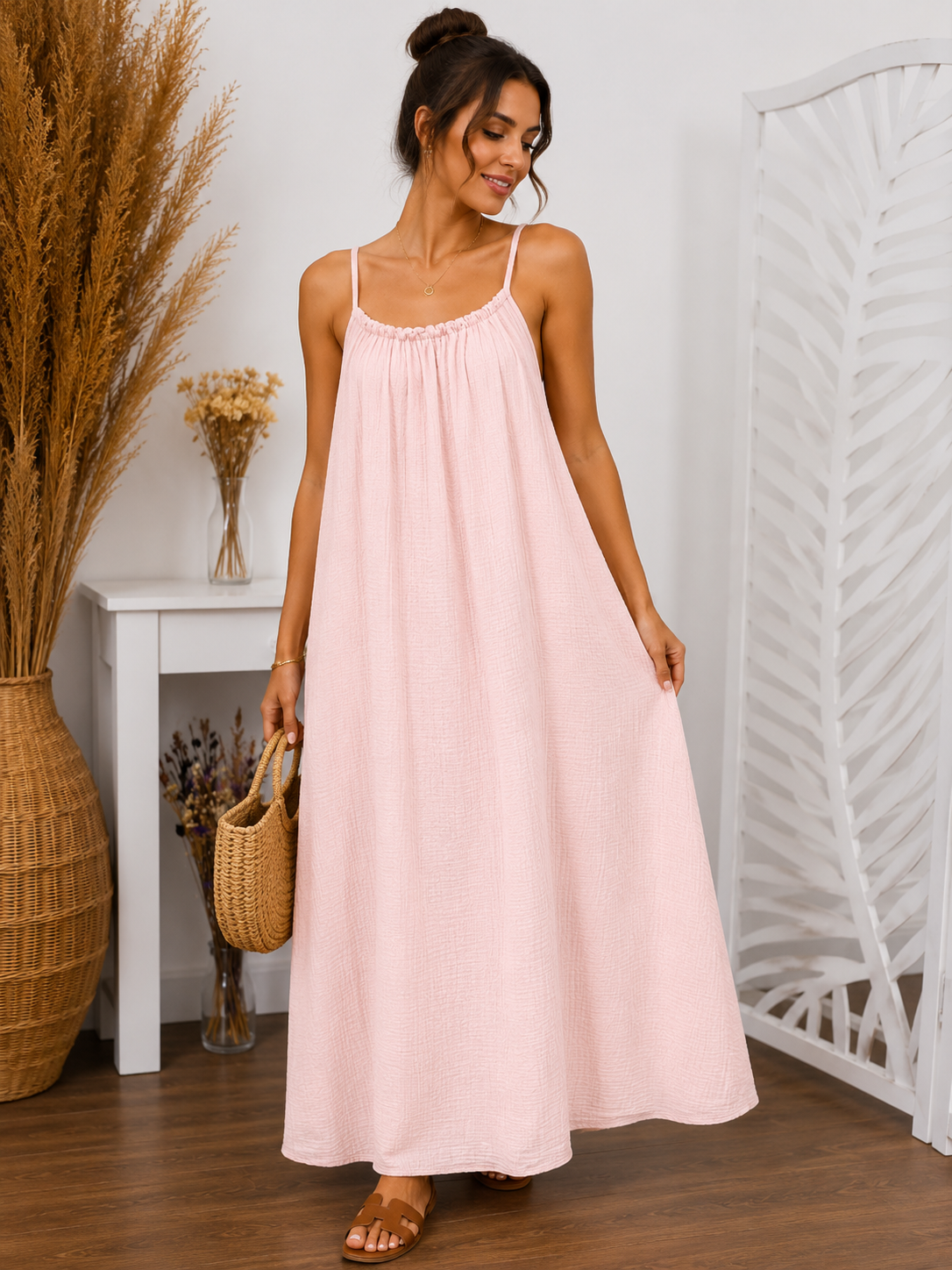 MAXI ROBE LONGUE GAZE DE COTON