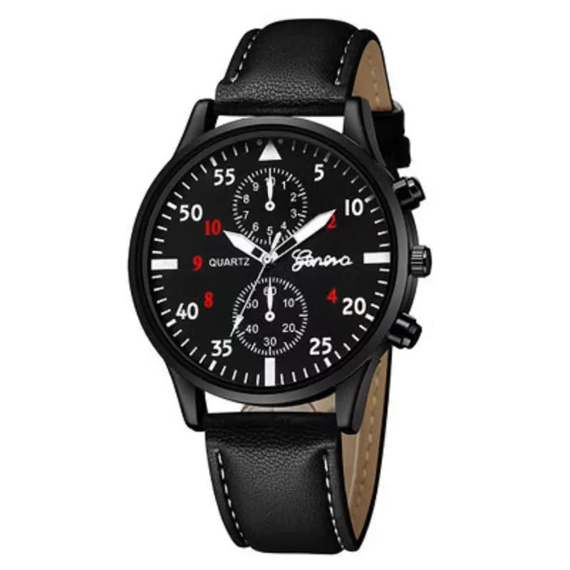 Montre Homme Geneva Quartz – Business & Sport Bracelet Cuir