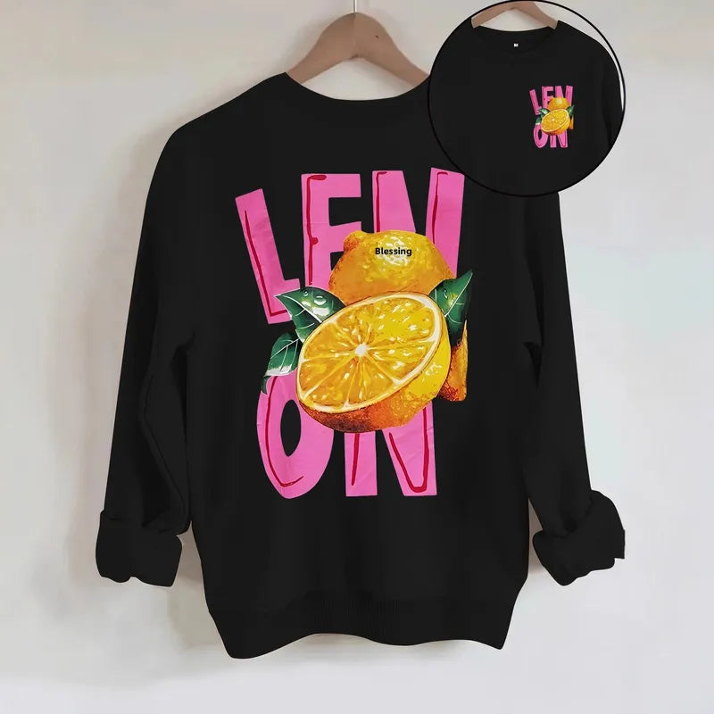 Sweat Décontracté En Polyester À Manches Longues, Vente En Gros, Style Décontractée Pour Femme