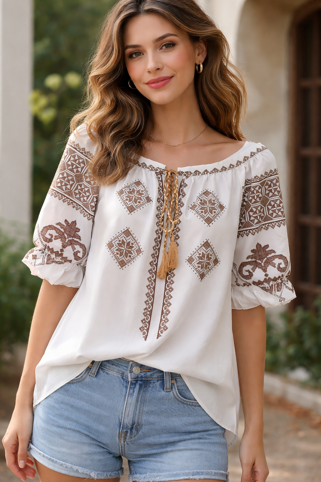 Top Imprimée à Nouer