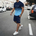 Décontractée Hommes Élégant Style Simple Vêtement De Rue Lettre Polyester Tissu De Maille Ensemble Coordonné De Shorts