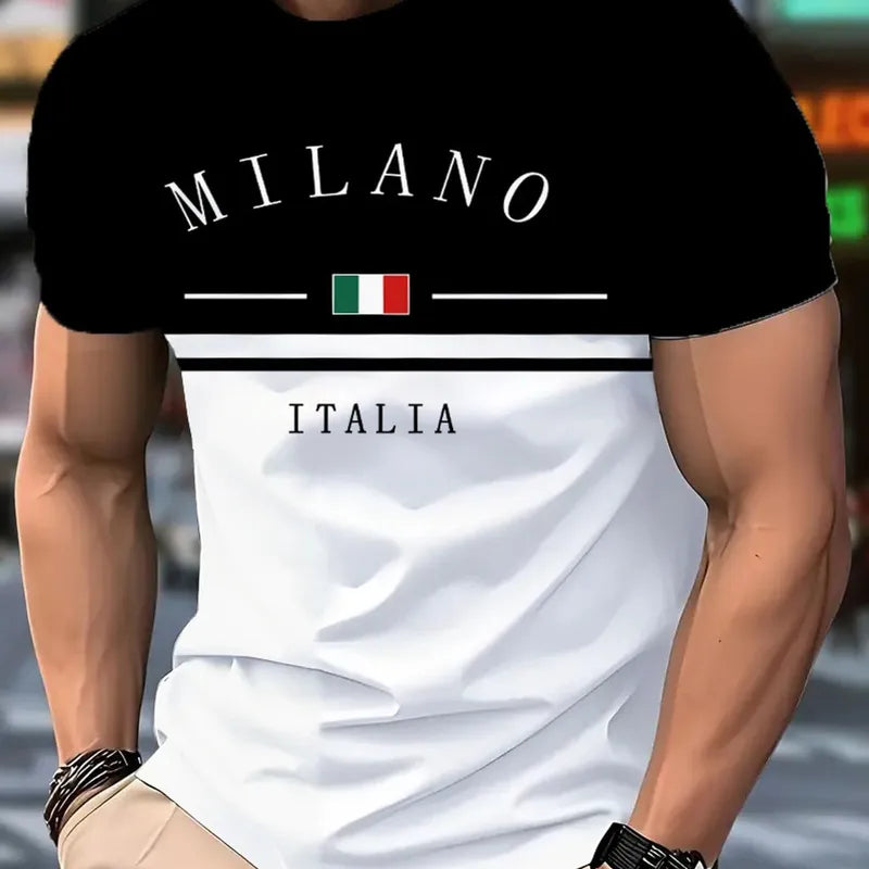 Hommes Polyester De Base Style Classique Impression 3D Manche Courte T-shirt Homme