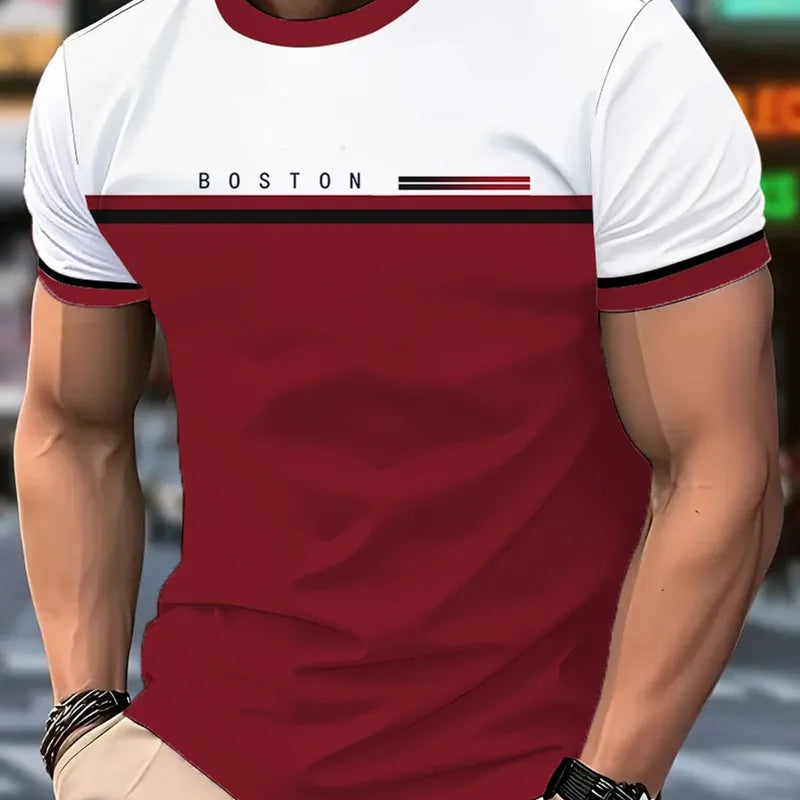 Hommes Polyester De Base Style Classique Impression 3D Manche Courte T-shirt Homme