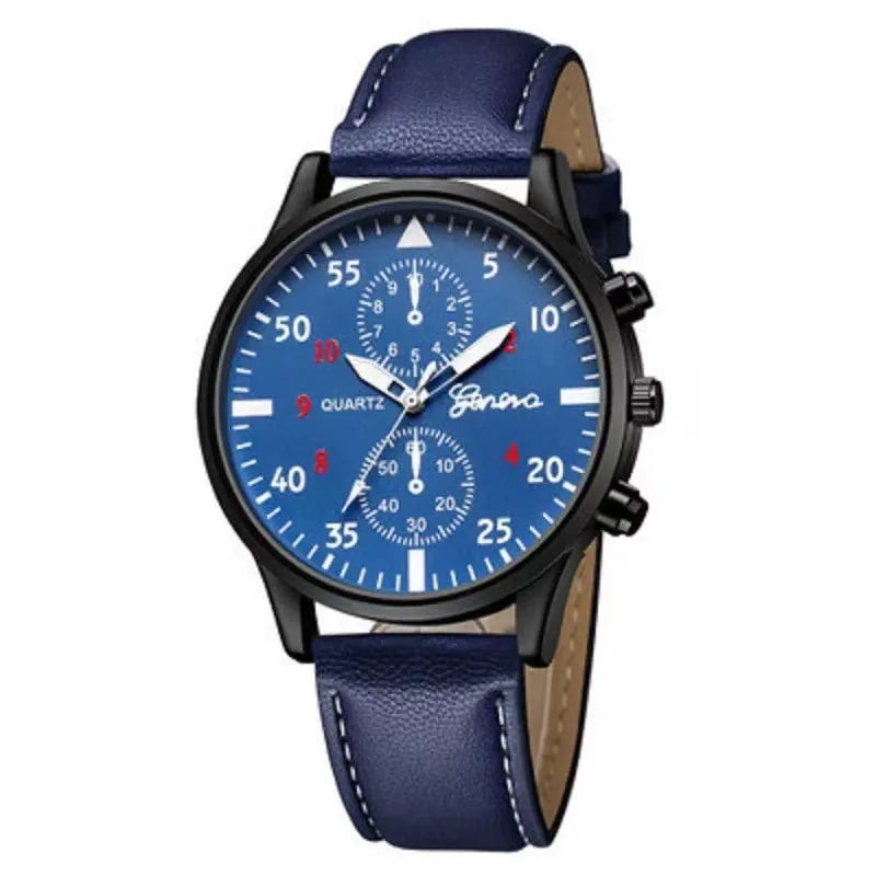 Montre Homme Geneva Quartz – Business & Sport Bracelet Cuir