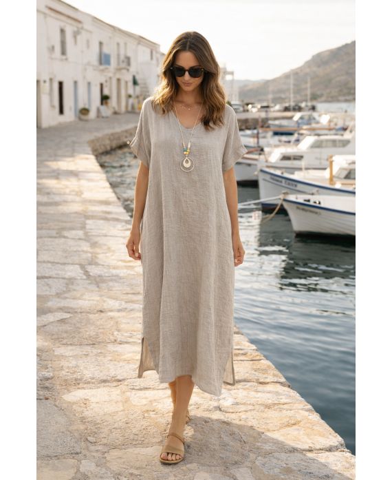 ROBE FLUIDE + COLLIER OFFERT