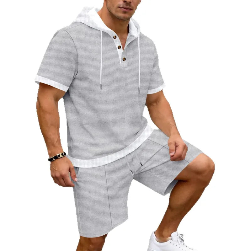 Ensemble Coordonné De Shorts Homme En Polyester Style Décontracté Pour Loisirs