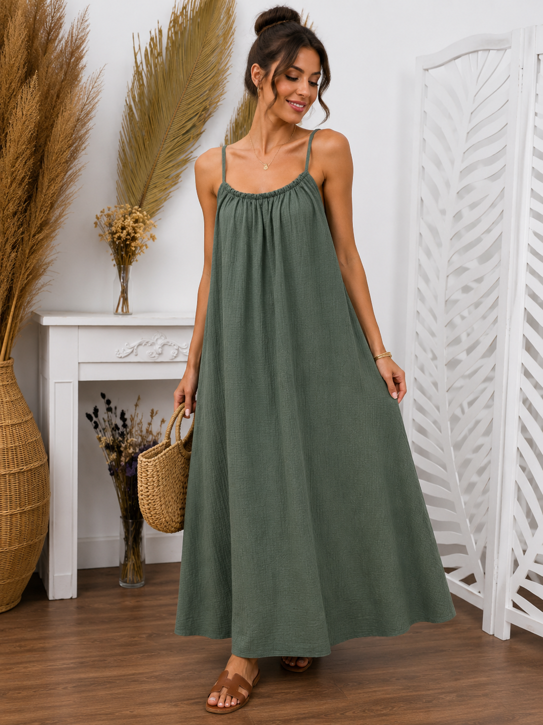 MAXI ROBE LONGUE GAZE DE COTON