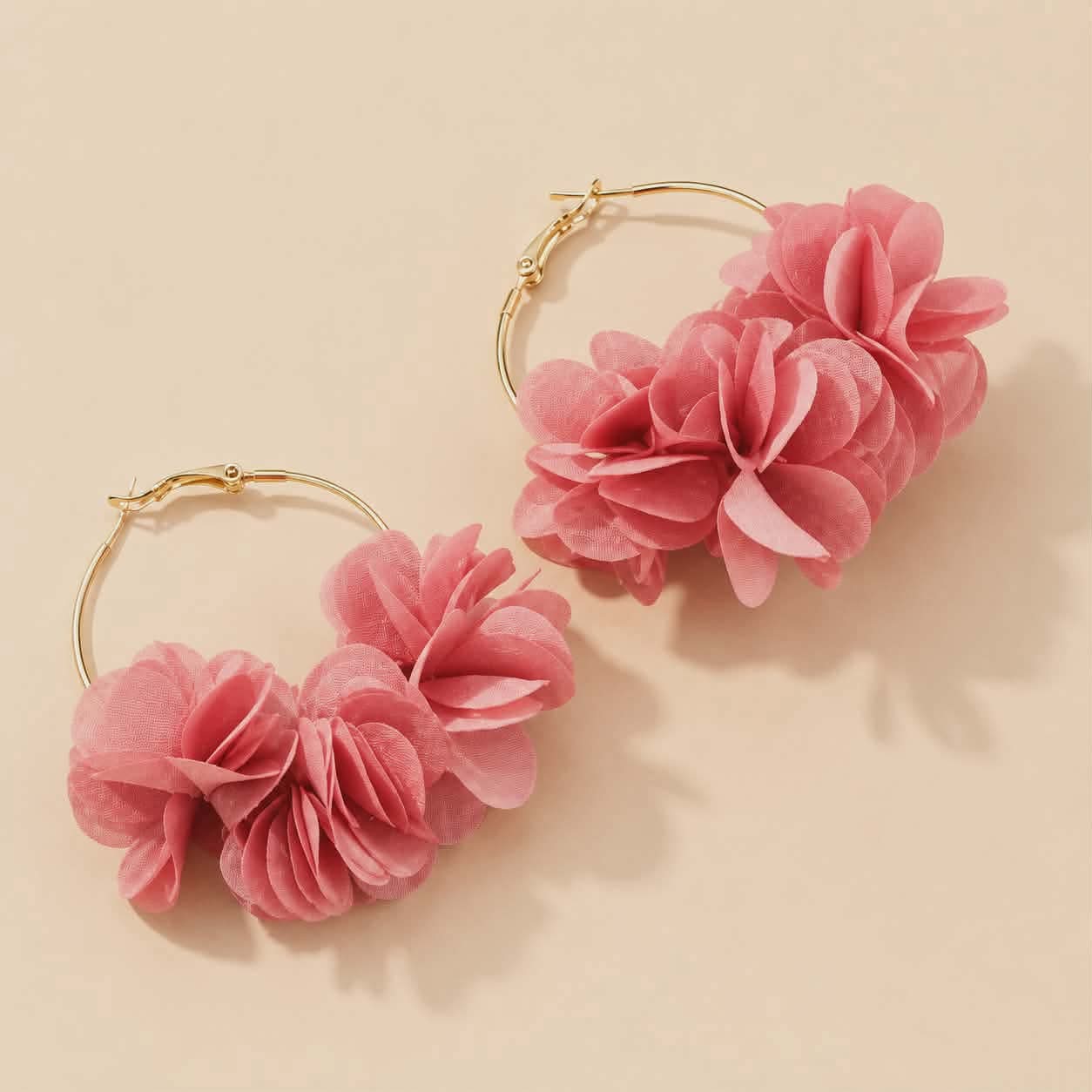 1 Paire Style Simple Style Classique Fleur Alliage Des Boucles D'Oreilles