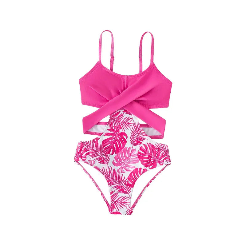 Maillot De Bain Une-pièce Simple Pour Filles En Polyester, Idéal Pour La Natation