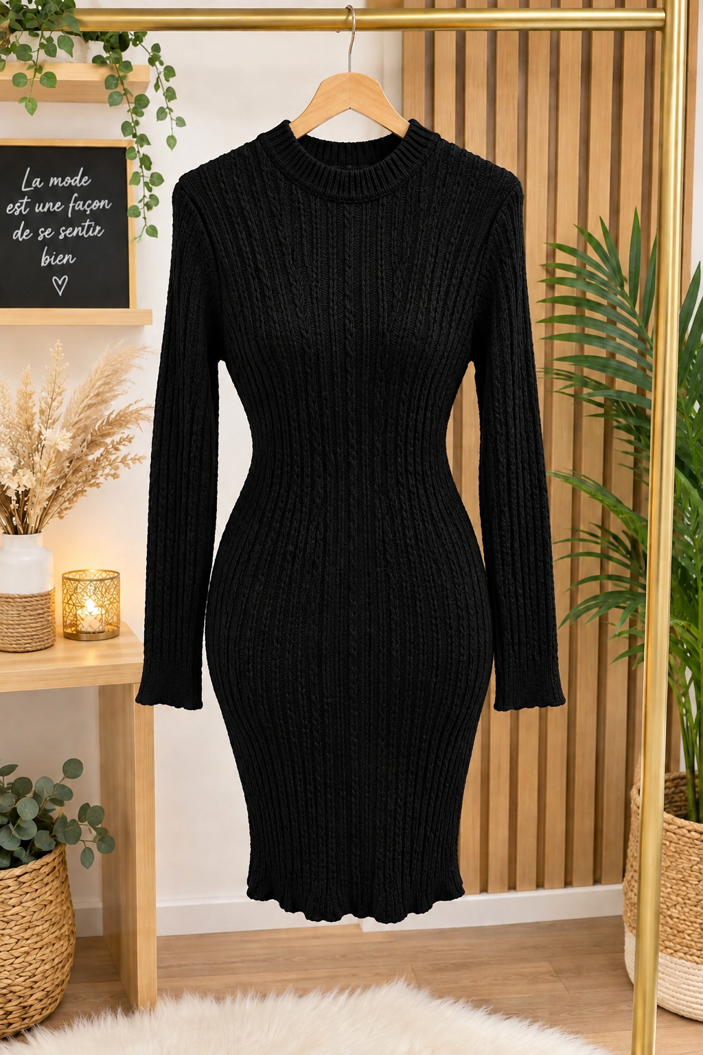 ROBE MAILLE COTELEE