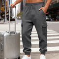 Pantalon De Jogging Homme Décontracté En Polyester Avec Motif Vichy Tissé