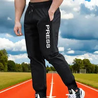 Pantalon Décontracté Homme Motif Lettre, Style Sport, Pantalon De Survêtement Longueur Jogging, En Polyester Confortable