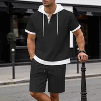 Ensemble Coordonné De Shorts Homme En Polyester Style Décontracté Pour Loisirs