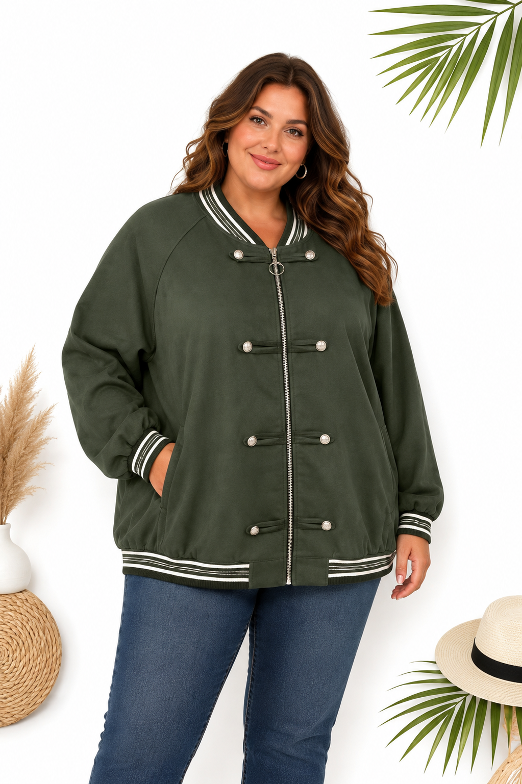 Blouson bombers en suedine