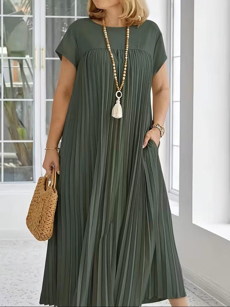 Robe Plissée avec Poches