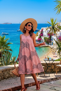 Robe imprimée mi-longue