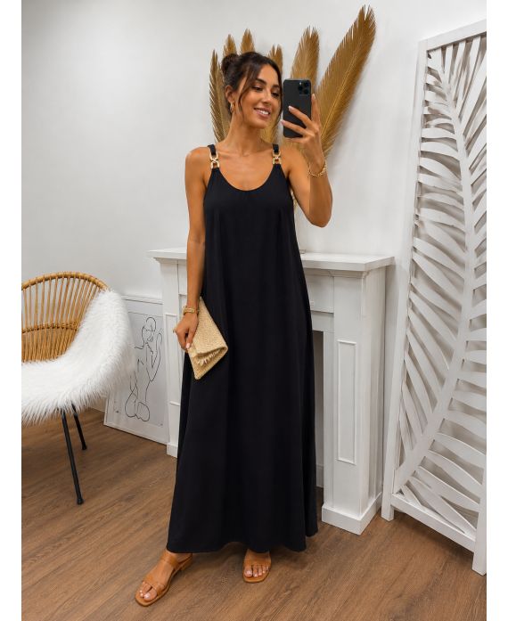 Robe Maxi Bretelles Dorées
