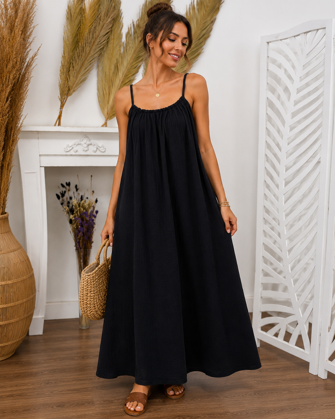 MAXI ROBE LONGUE GAZE DE COTON