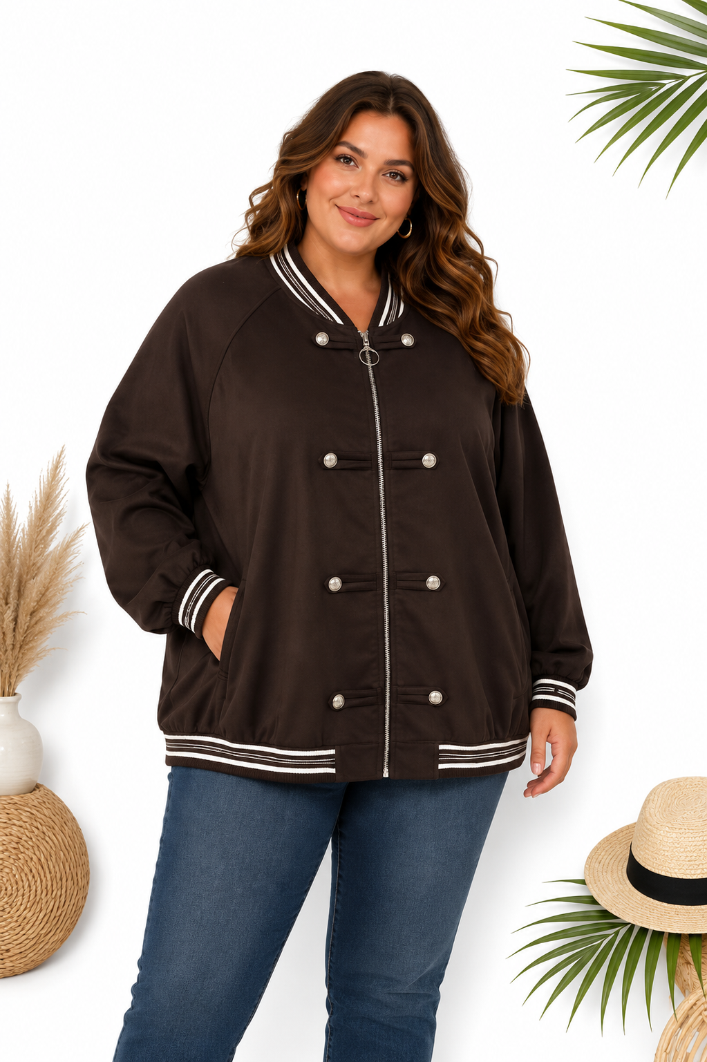 Blouson bombers en suedine