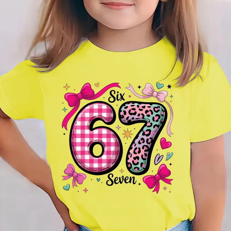 T-shirt Enfant Noir À Manches Courtes Avec Col Rond, Motif Lettre Imprimé, Coton Plus De 70%, Style Décontracté