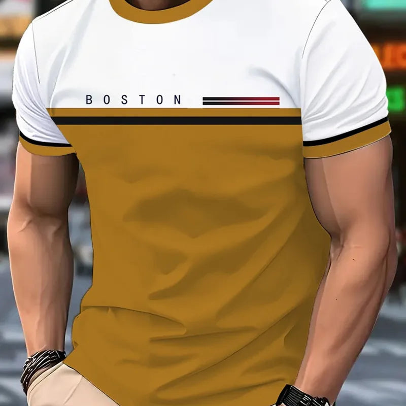 Hommes Polyester De Base Style Classique Impression 3D Manche Courte T-shirt Homme