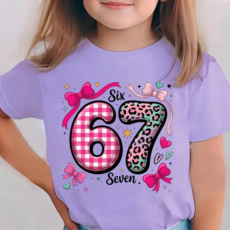 T-shirt Enfant Noir À Manches Courtes Avec Col Rond, Motif Lettre Imprimé, Coton Plus De 70%, Style Décontracté