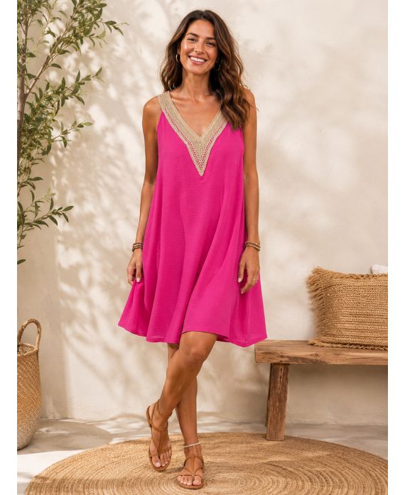 Robe col v fantaisie
