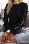 Pull à maille avec nœud