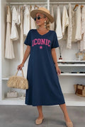 Robe t shirt col V ICONIC