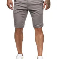 Shorts Décontractés Pour Hommes Style Européen Et Américain Été Coton Élastique Taille Moyenne Longueur Basse Sportif