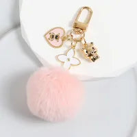 Mignon Boule De Poils Peluche Unisexe Pendentif De Sac Porte-Clés