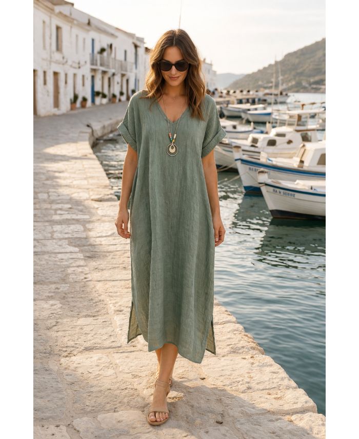 ROBE FLUIDE + COLLIER OFFERT