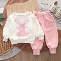 Ensemble Vêtements Fille – Coton Doux, Manches Longues, Motifs Animaux Mignons