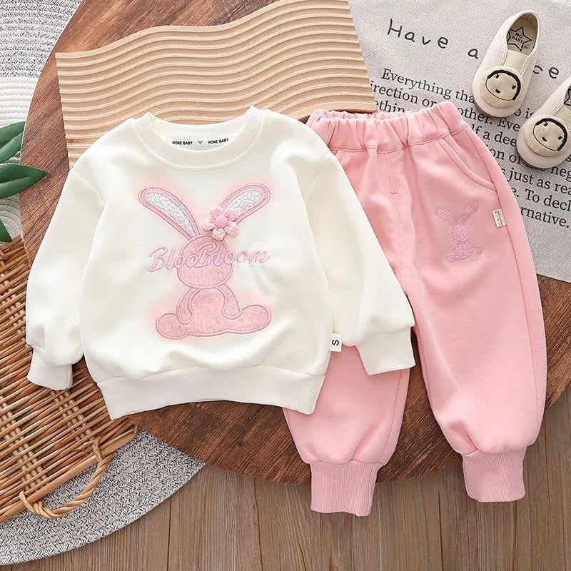 Ensemble Vêtements Fille – Coton Doux, Manches Longues, Motifs Animaux Mignons