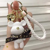 Mignon Ours Résine Métal Unisexe Pendentif De Sac Porte-clés