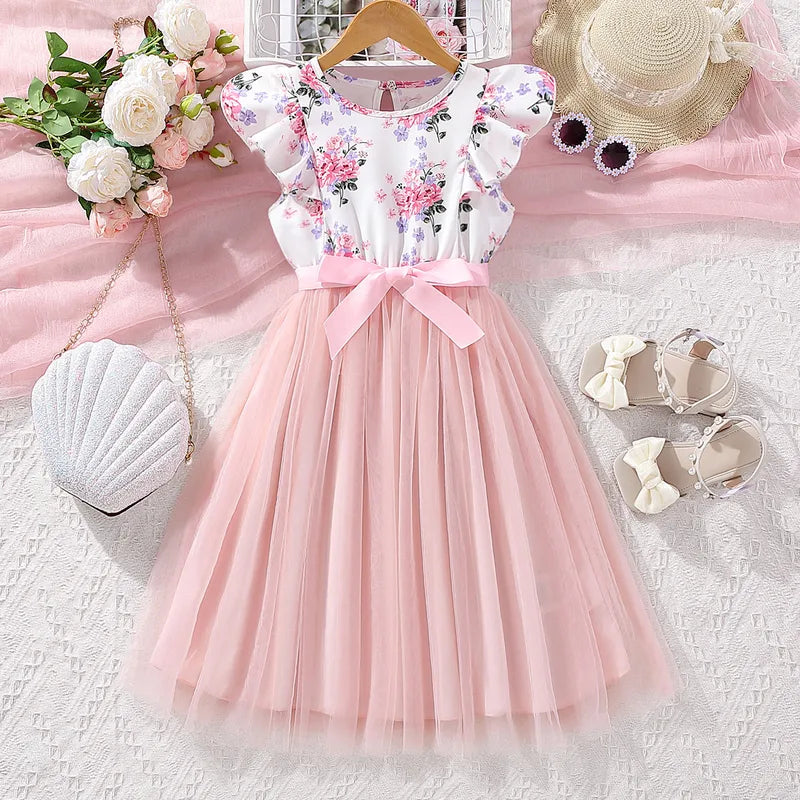 Mignon Fleur Polyester Filles Robes