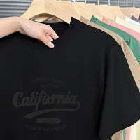T-SHORT Hommes Coton Style Simple Vêtement De Rue Mots De Vocabulaire/Nom Couleur Unie Manche Courte T-shirt Homme