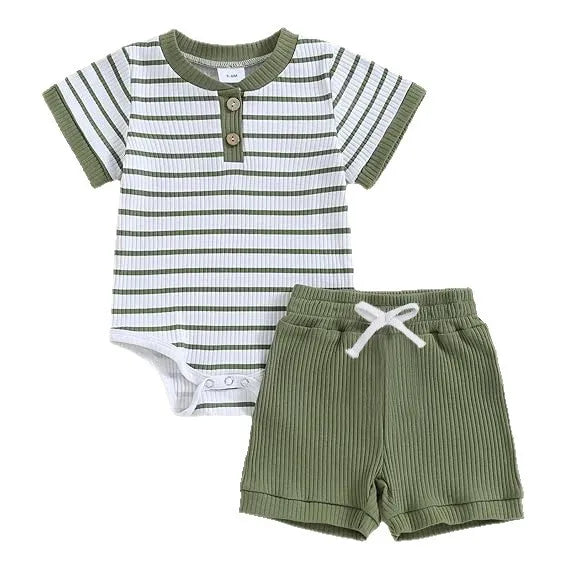 Combinaison Bébé Unisexe En Polyester Bleu, Style Décontracté