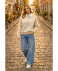 SWEATSHIRT COL POLO