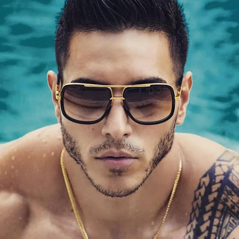 Lunettes Soleil Métal Style Coréen Rétro Homme 😎